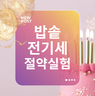 밥솥 전기세 절약 실험