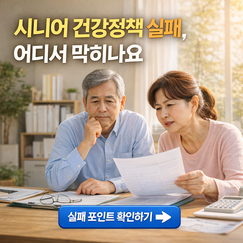 시니어 건강정책 실패하는 이유, 신청에서 가장 많이 막히는 포인트 정리