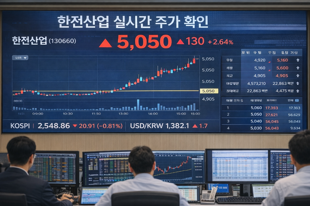 한전산업 실시간 주가 3분 완벽 체크법