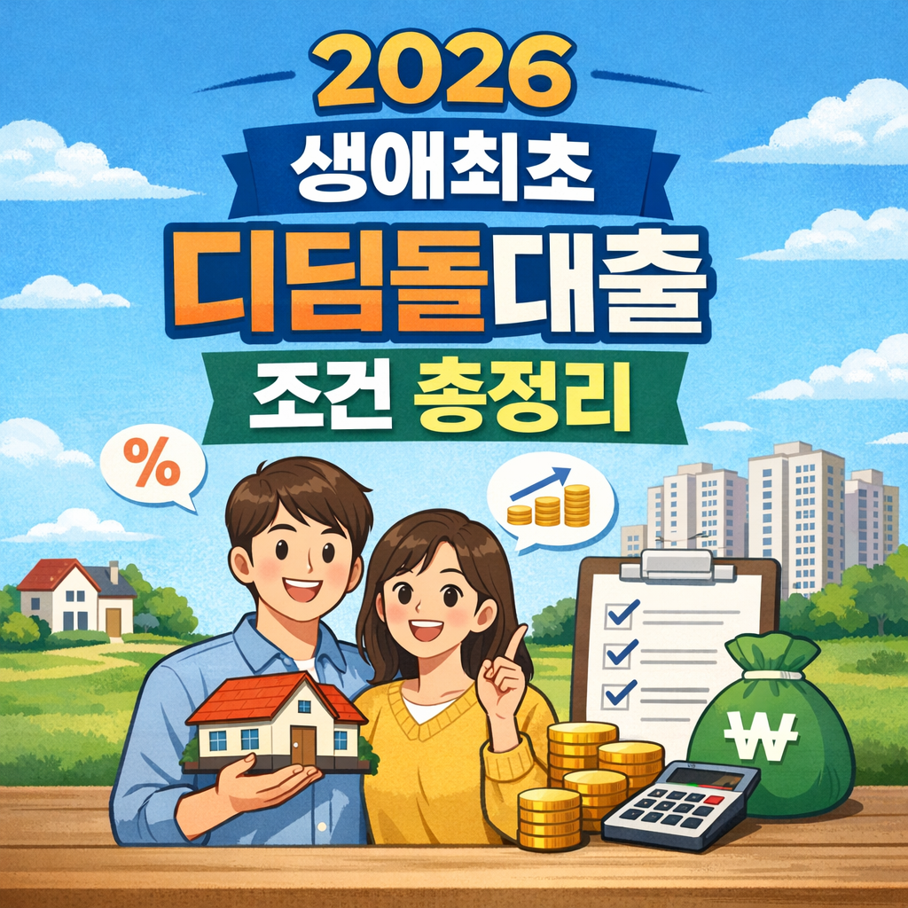 2026 생애최초 디딤돌대출 조건 총정리 : 소득&middot;한도&middot;금리 한눈에