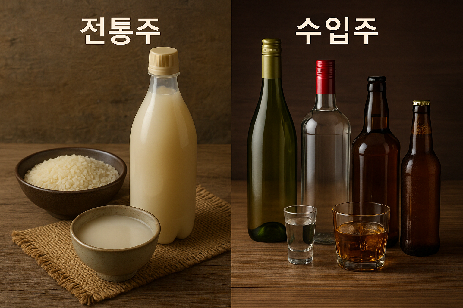 전통주와 수입주 비교