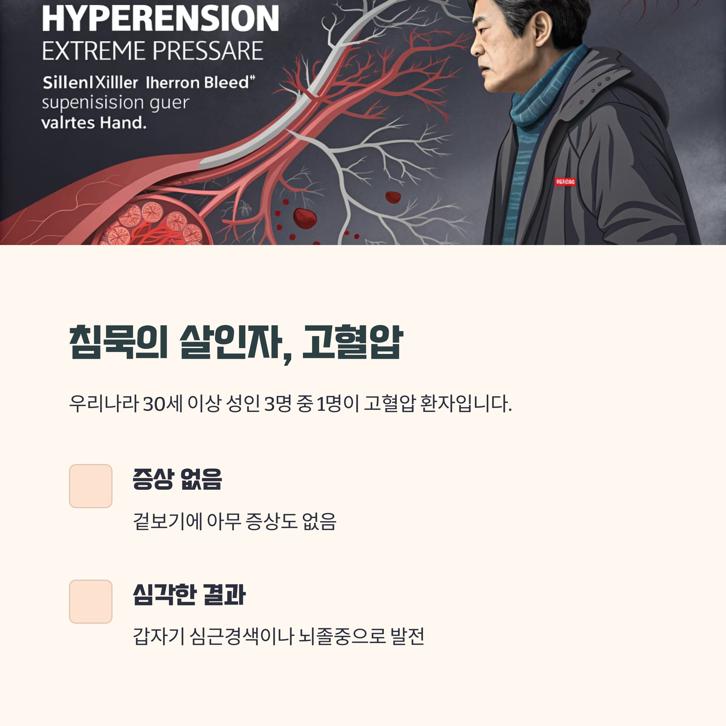 고혈압, 침묵의 살인자