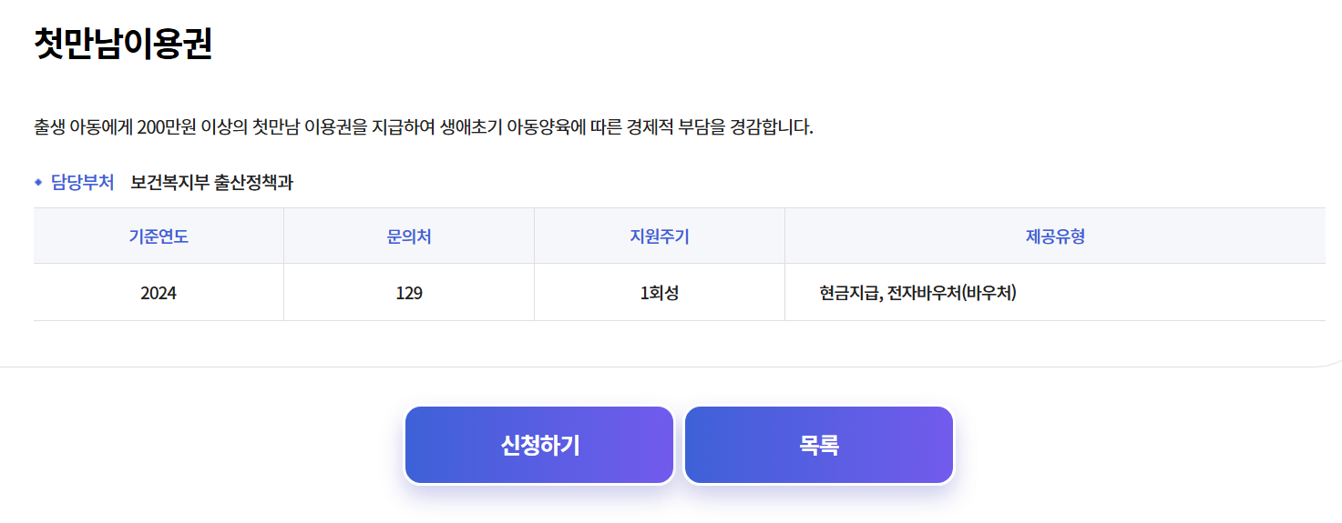첫만남이용권-신청하기