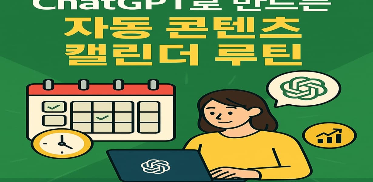 ChatGPT로 자동 콘텐츠 캘린더를 만드는 루틴을 설명하는 대표 이미지