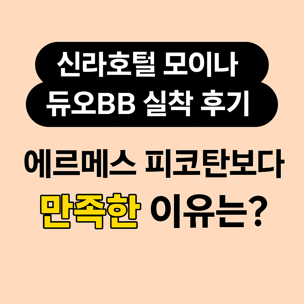 신라호텔 모이나 듀오BB실착 후기