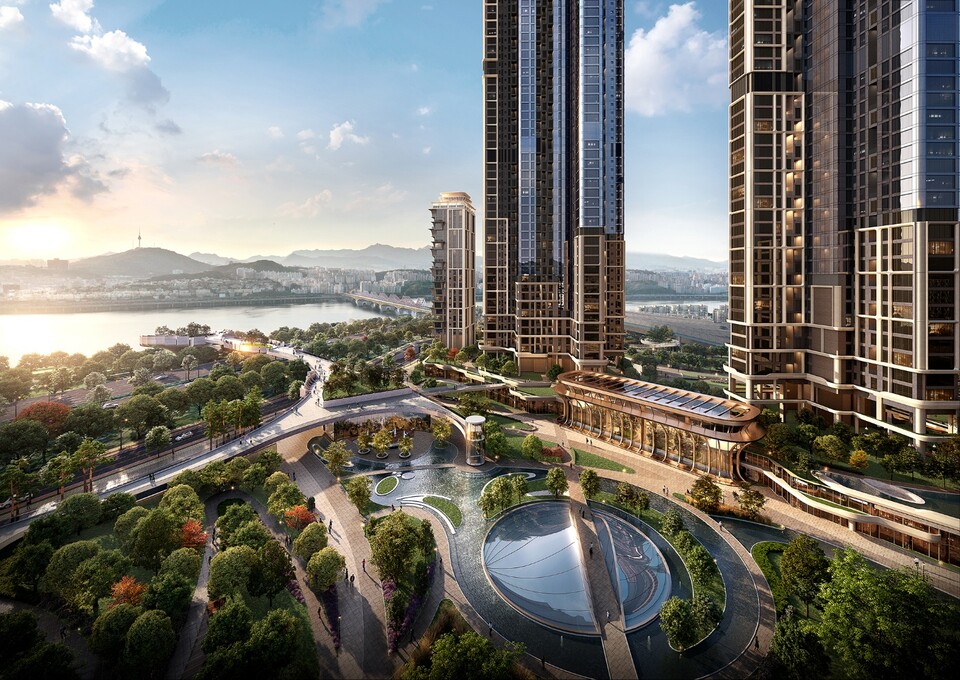 압구정2구역 중앙광장 사진