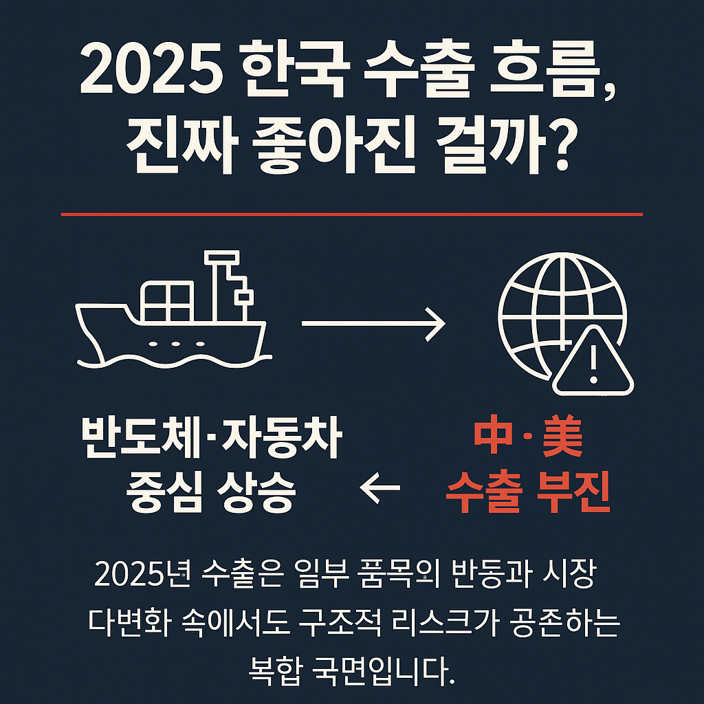 2025 수출 회복세와 무역 리스크 요약 카드