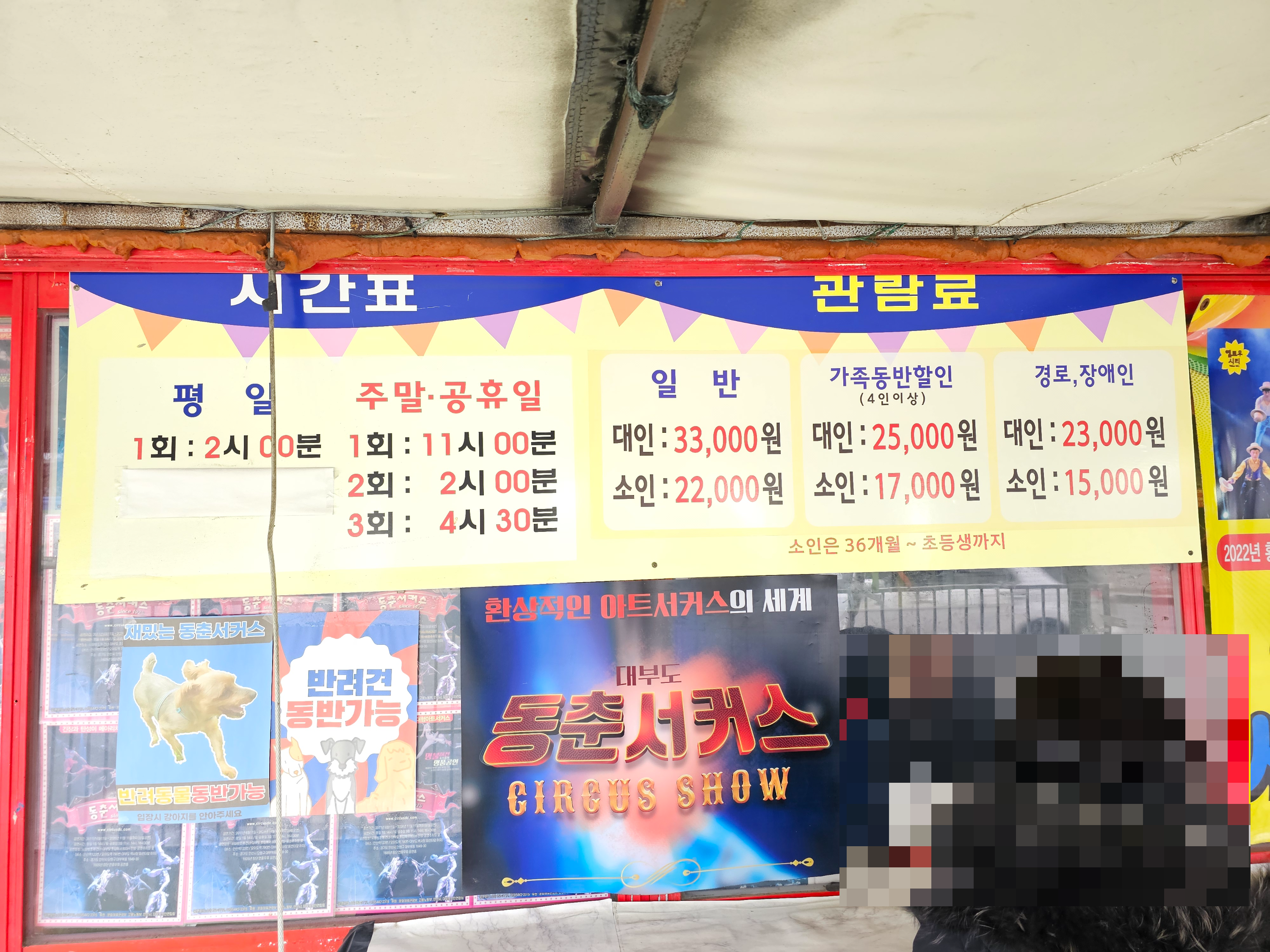 대부도_동춘서커스_관람료및시간표