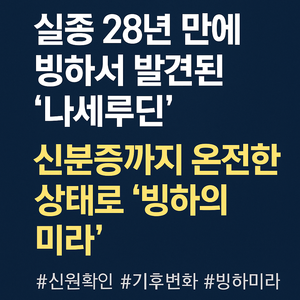 신분증까지 온전한 상태로 '빙하의 미라'
