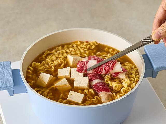 차돌된장라면 차돌된장찌개라면 차돌박이요리 추천 순하군안성탕면