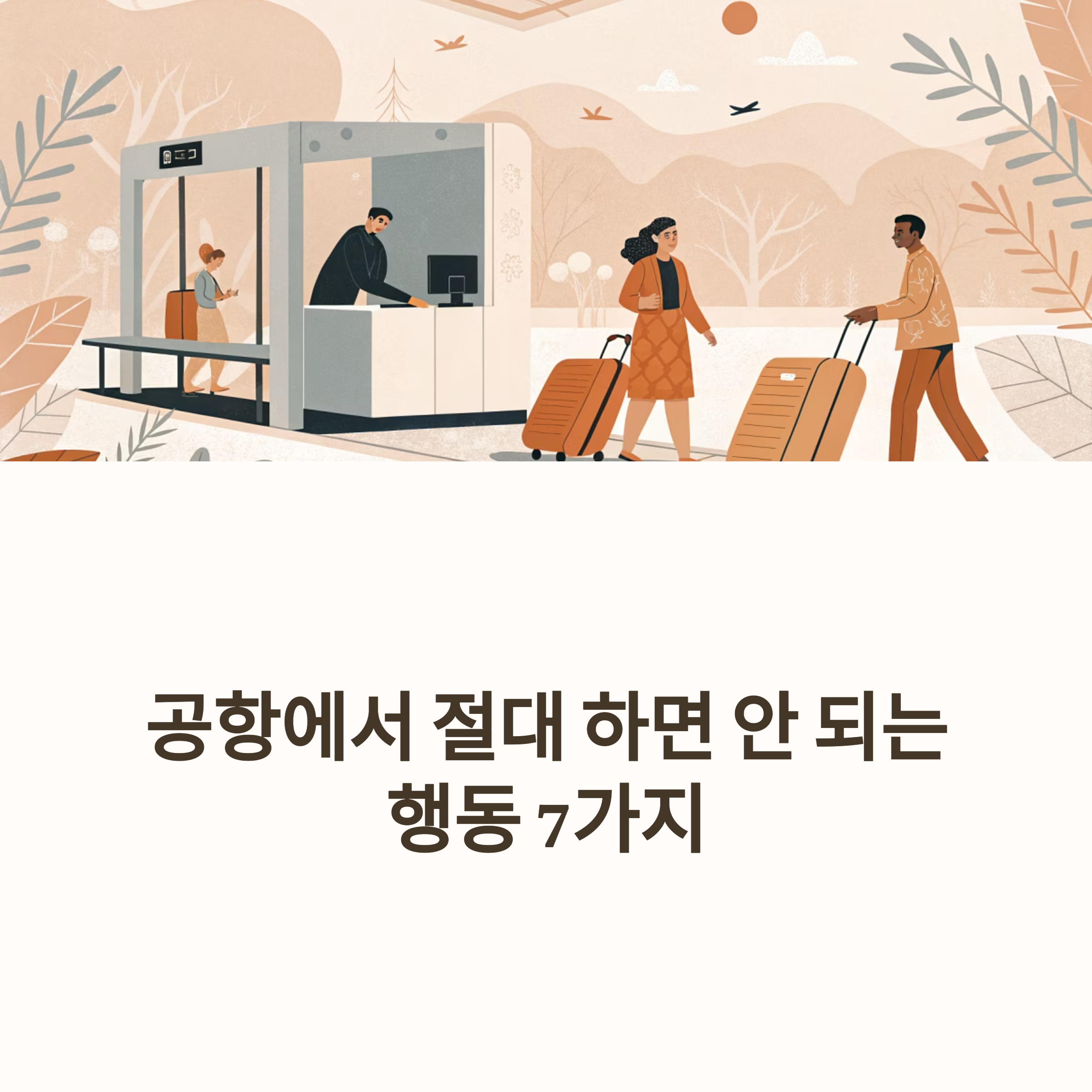 공항에서 절대 하면 안 되는 행동