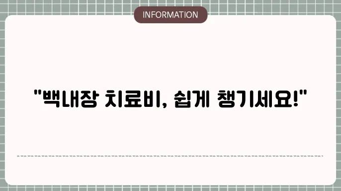 백내장 보험금 청구 서류