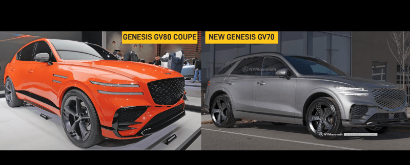 제네시스 GV70 페이스리프트 예상도. 출처:뉴욕맘모스