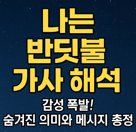 나는 반딧불 가사 해석 관련 사진