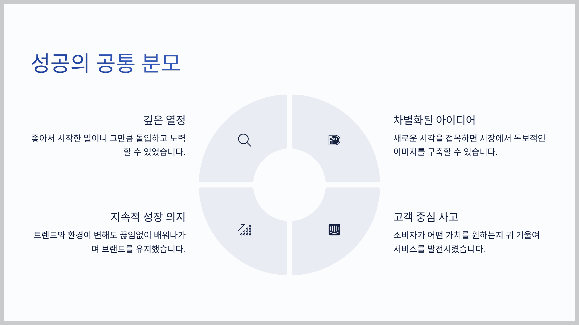 성공의 공통 분모