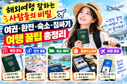 여권&middot;환전&middot;숙소&middot;짐싸기 여행 꿀팁 총정리