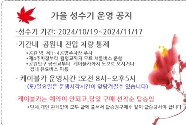 케이블카 탑승안내