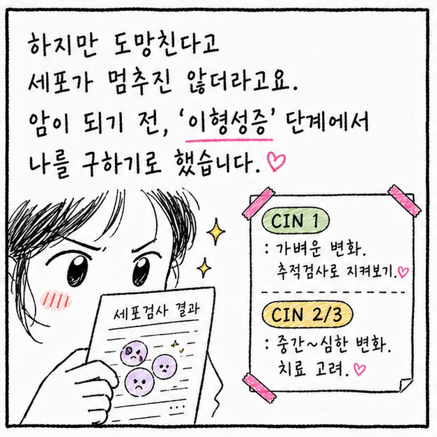 자궁경부 이형성증 쉽게 정리, 중요한 건 추적검사! (3)