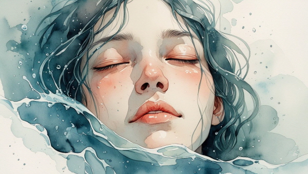 INFJ의 정은 물처럼 조용히 스며듭니다. 보이지 않는 마음을 느끼고, 말 없는 고통을 함께 짊어지려는 그들의 마음은 어쩌면 가장 따뜻한 정의 형태일지도 모릅니다에 관한 그림