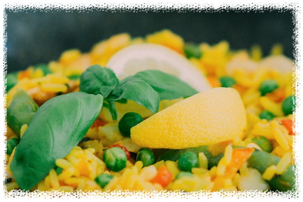 완두콩-샤프란-밥