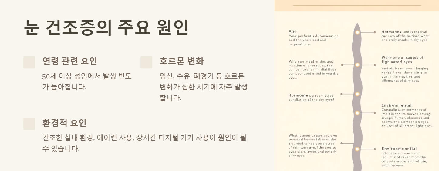 눈 건조증 증상 원인 치료