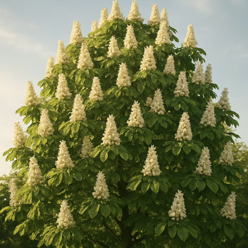 봄: 하늘을 향한 촛불, 원뿔 꽃의 향연