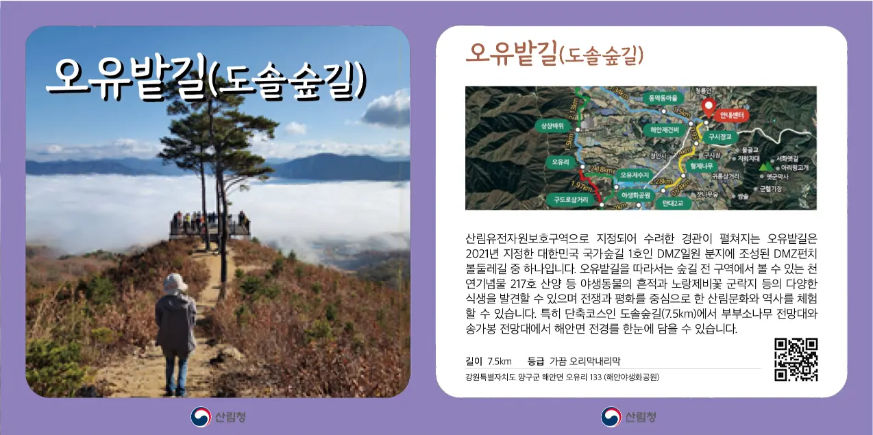 오유밭길(도솔숲길)