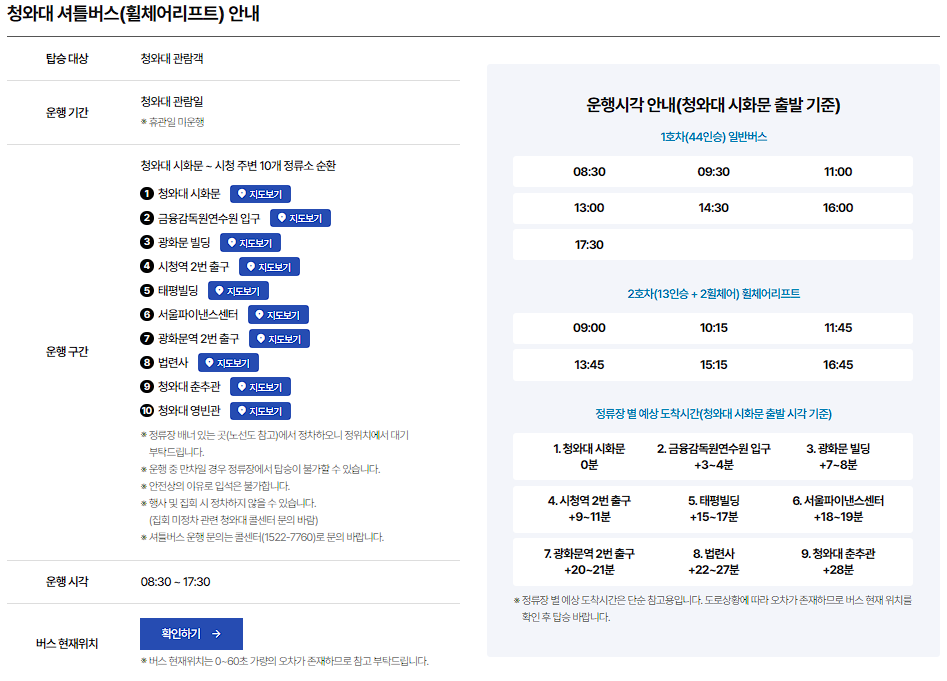 청와대 관람신청 예약