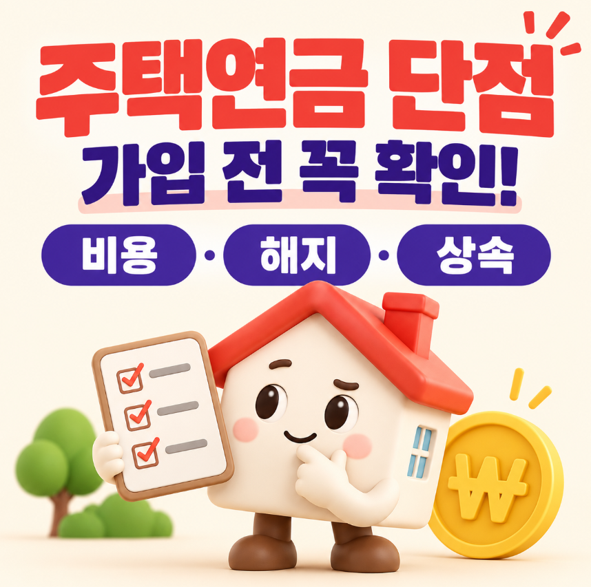 주택연금 단점 뭐가 있을까?｜가입 전 반드시 알아야 할 비용&middot;해지&middot;상속 문제