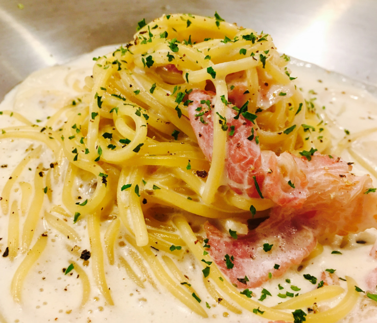 베이컨 크림 파스타