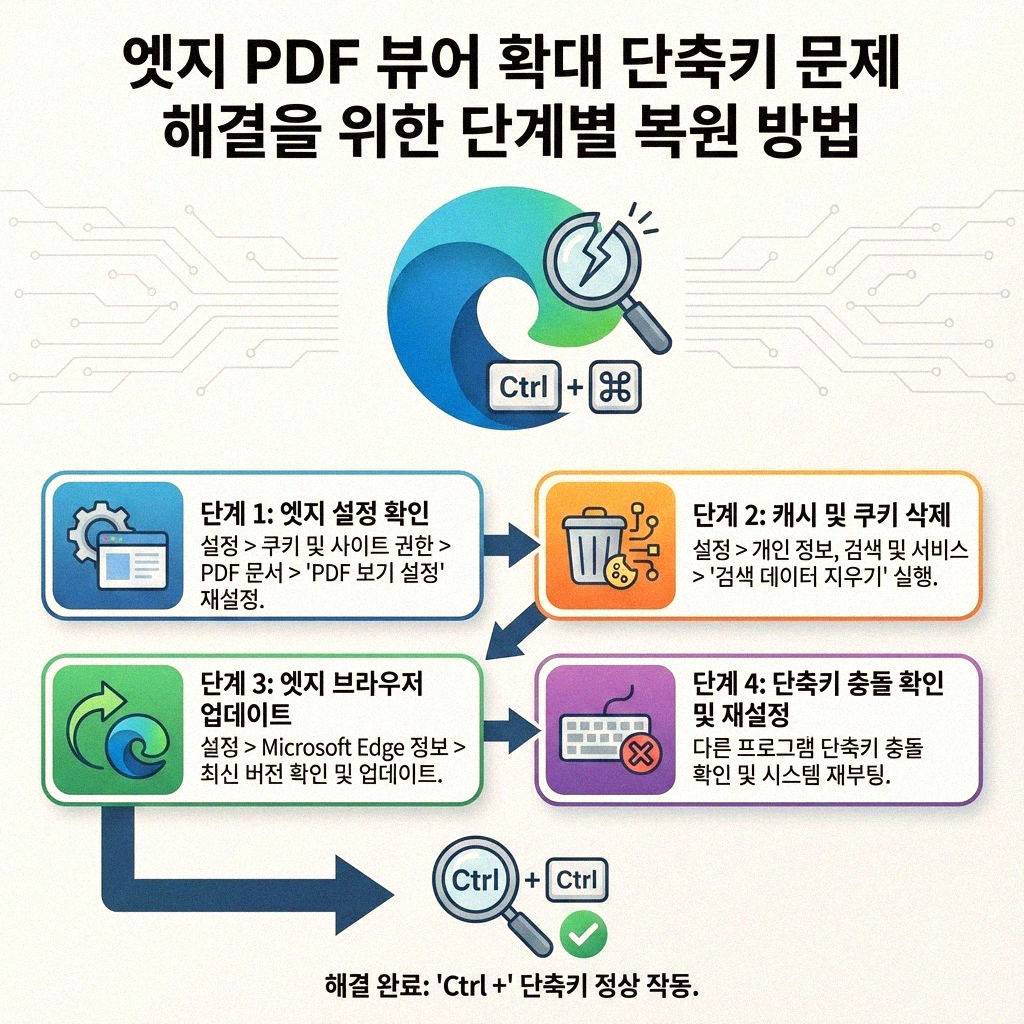 엣지 PDF 뷰어 확대 단축키 안될 때 쉽게 해결하는 방법
