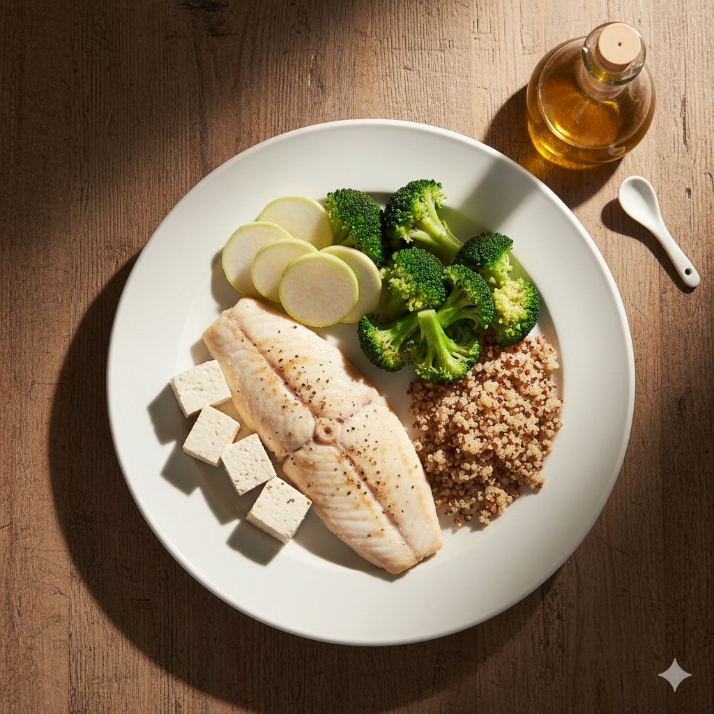 마운자로와 음식들