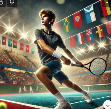 테니스 유망주와 국제대회에 관한 사진