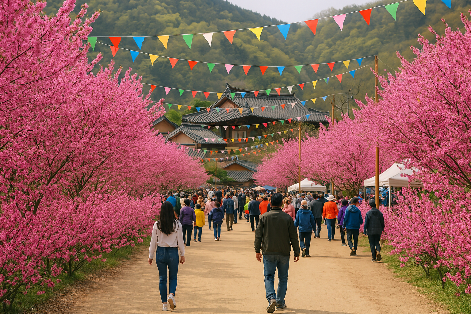 금산 홍도화축제 사진