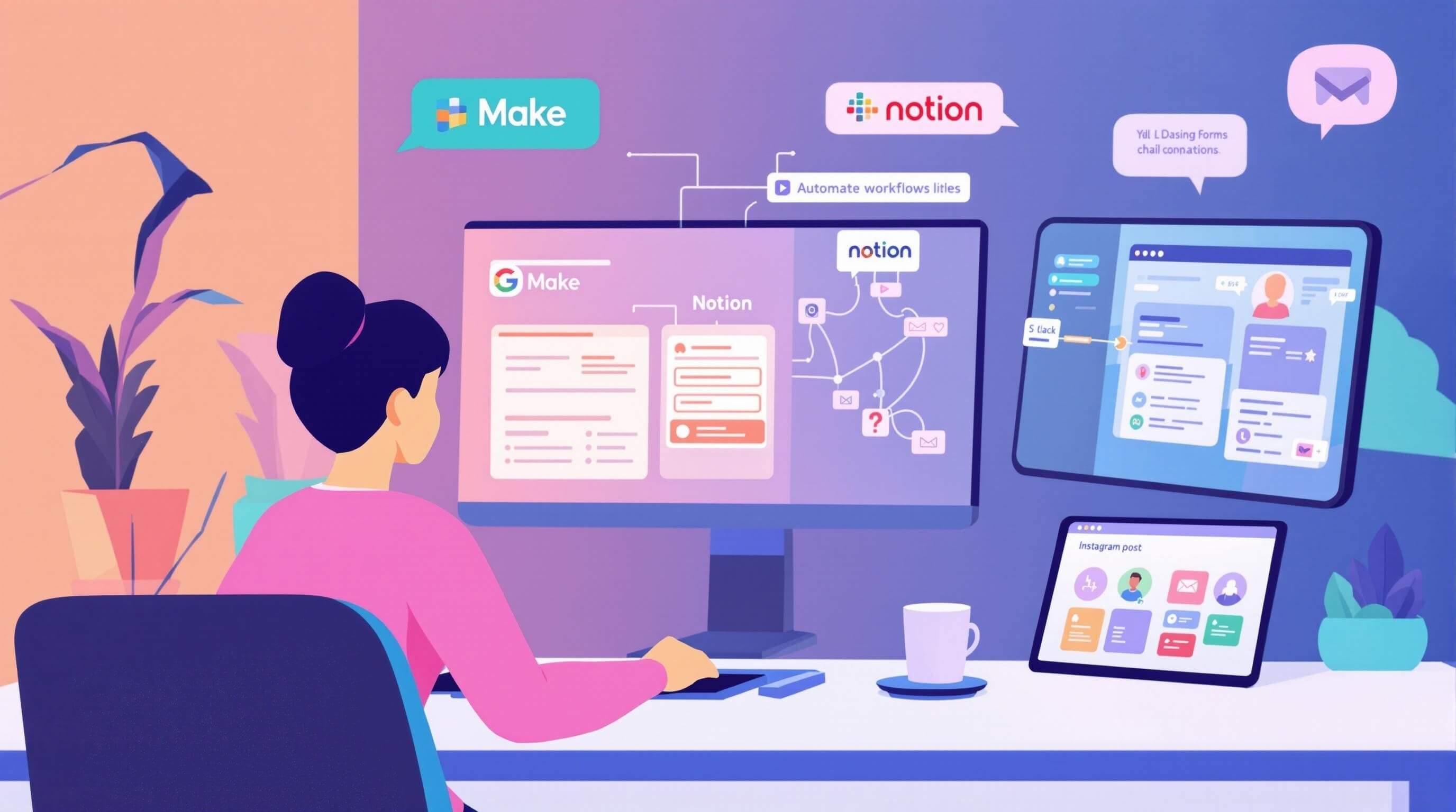 소규모 기업의 시간 절약 비법: Make와 Notion AI로 업무 자동화하기