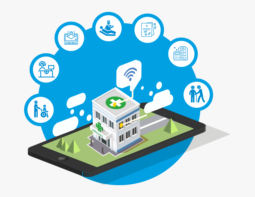 스마트 병원을 표현한 그림