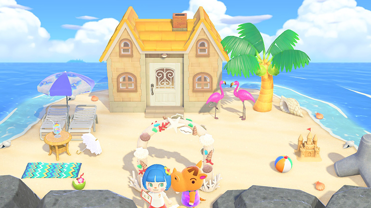 차코 바다가 어울리는 아이돌 모동숲 해피홈 파라다이스