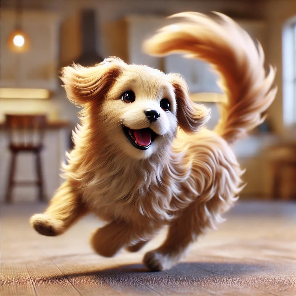 강아지 꼬리물기