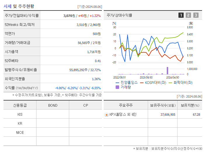 진양홀딩스_기업개요