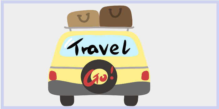 여행가는 장면 일러스트