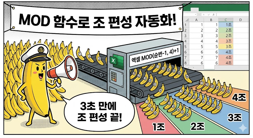 엑셀 MOD 함수 활용의 끝판왕