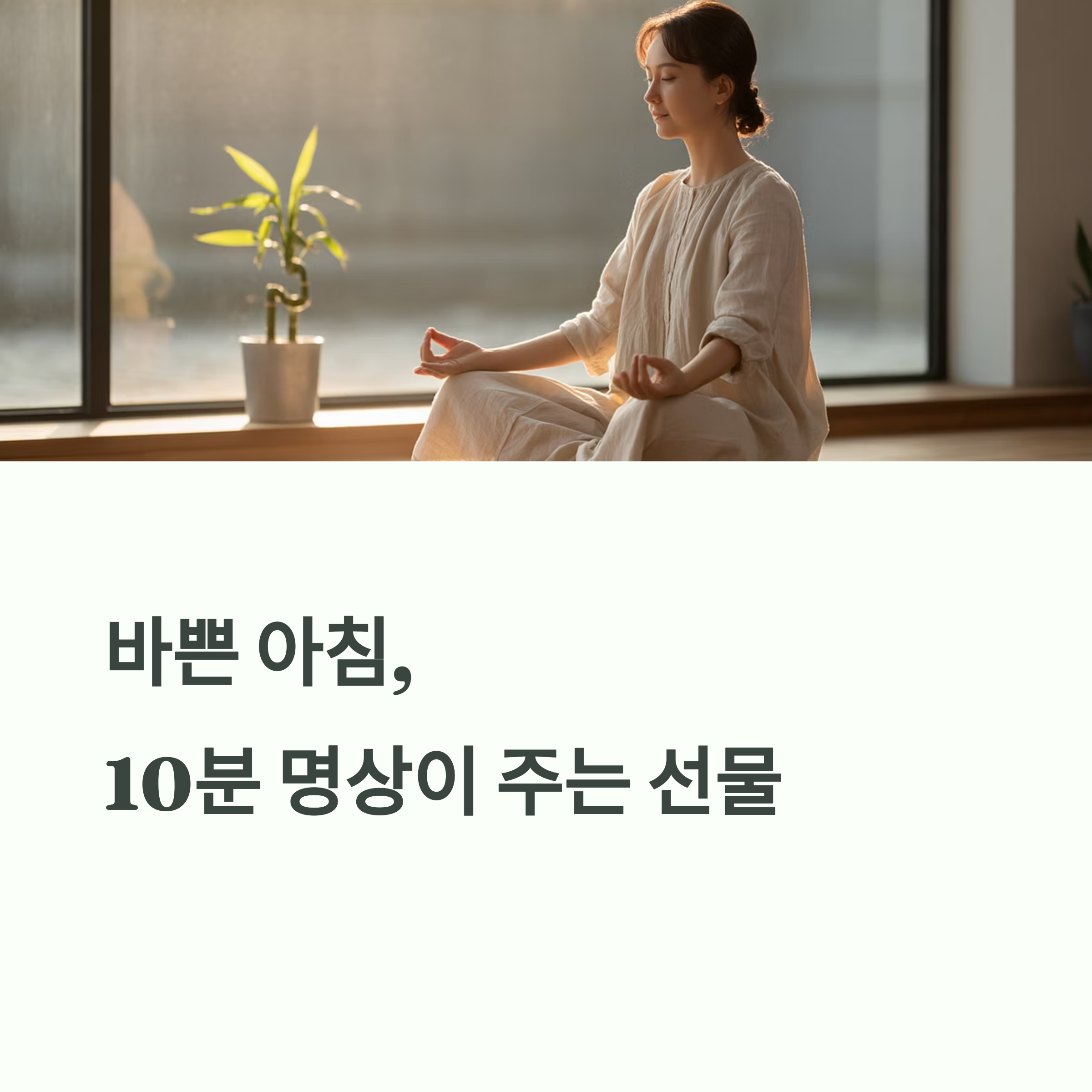 출근 전 10분 명상 따라하기