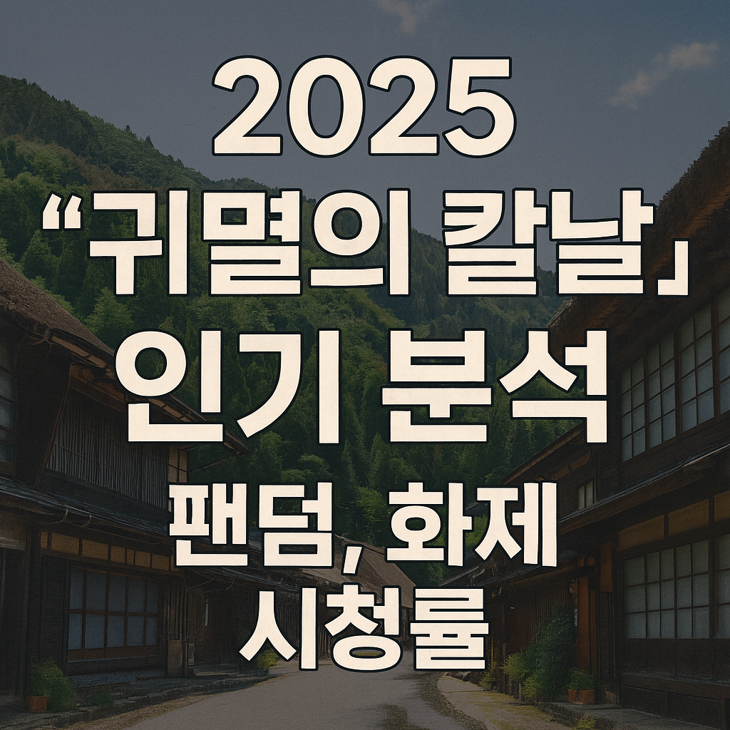 2025 귀멸의 칼날 인기 분석 (팬덤, 화제, 시청률)