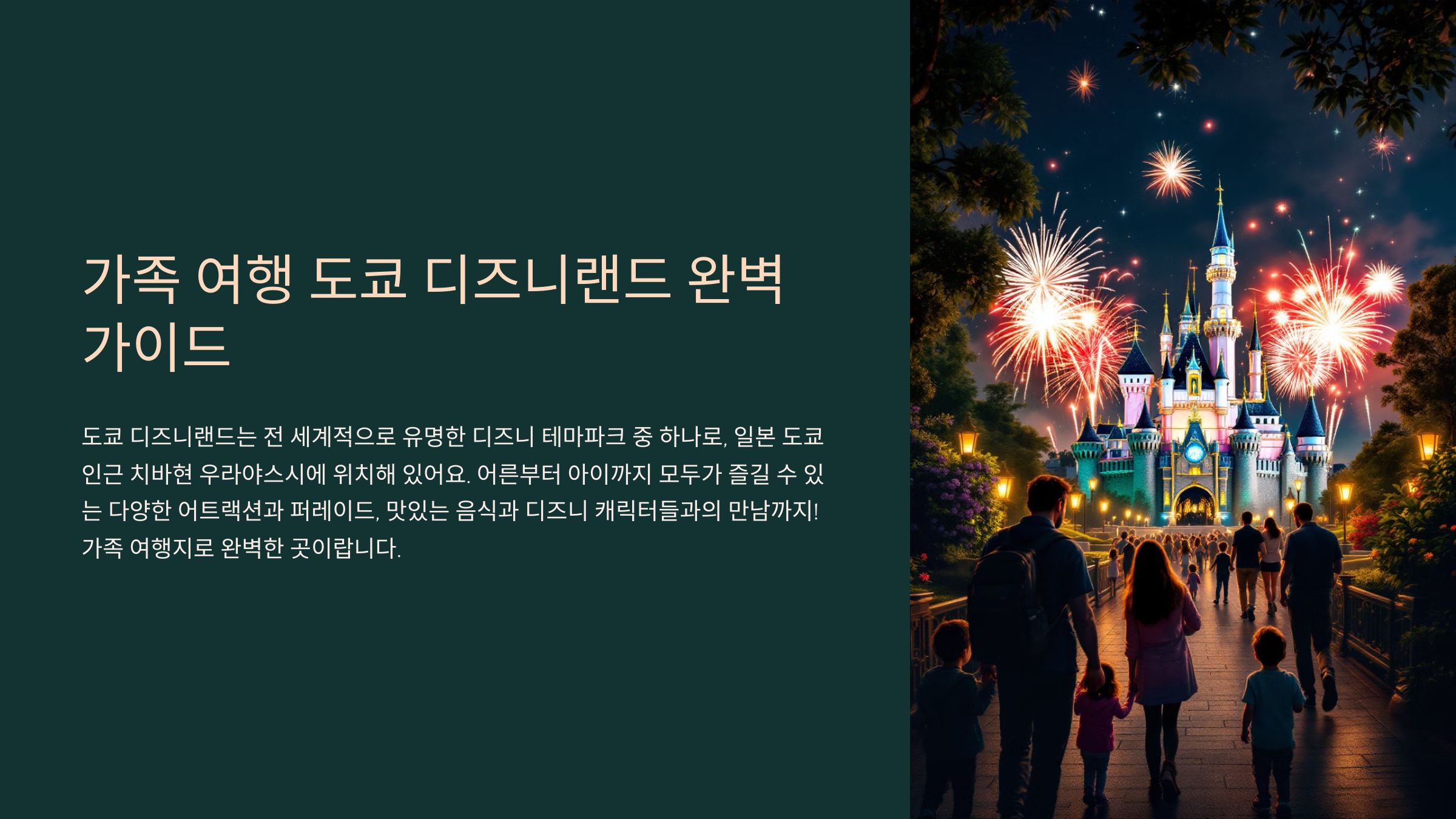 가족 여행👨👩👧👦 도쿄 디즈니랜드 완벽 가이드