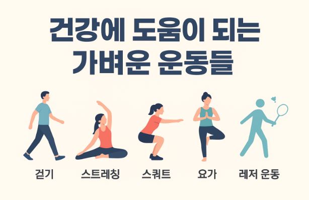 요즘 뜨는 가벼운 건강 운동법 (건강관리, 루틴, 집에서 가능)