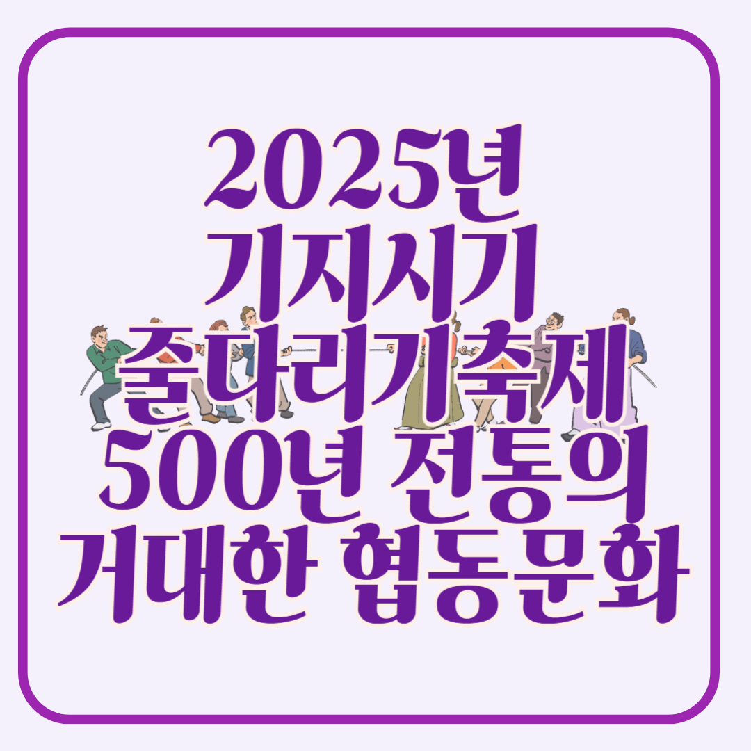 2025 기지시줄다리기축제 500년 전통의 거대한 협동 문화