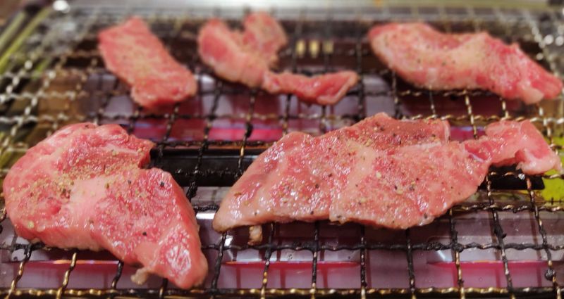 집에돌아와서 고기구워먹는 사진