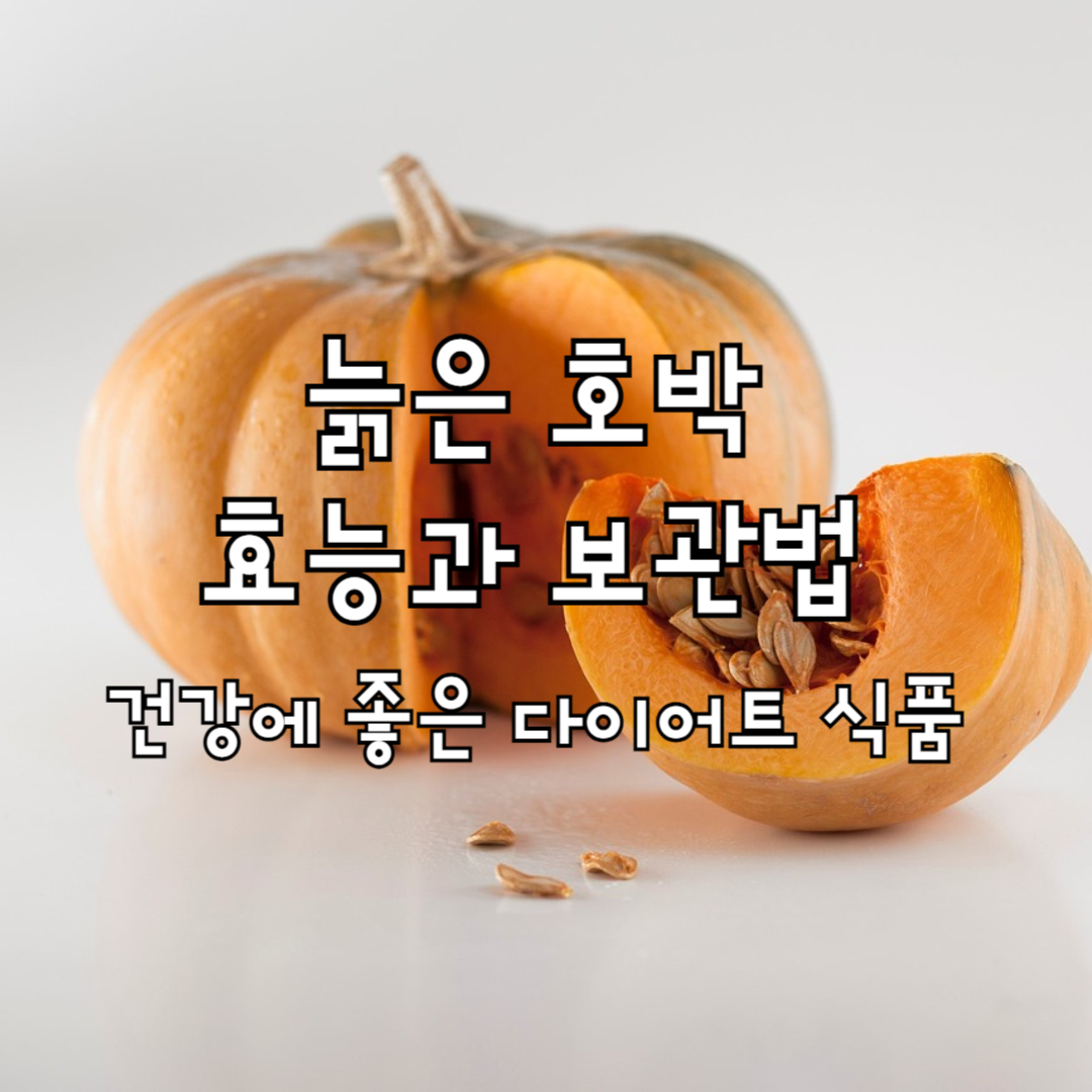 늙은 호박 효능과 보관법 건강에 좋은 다이어트 식품