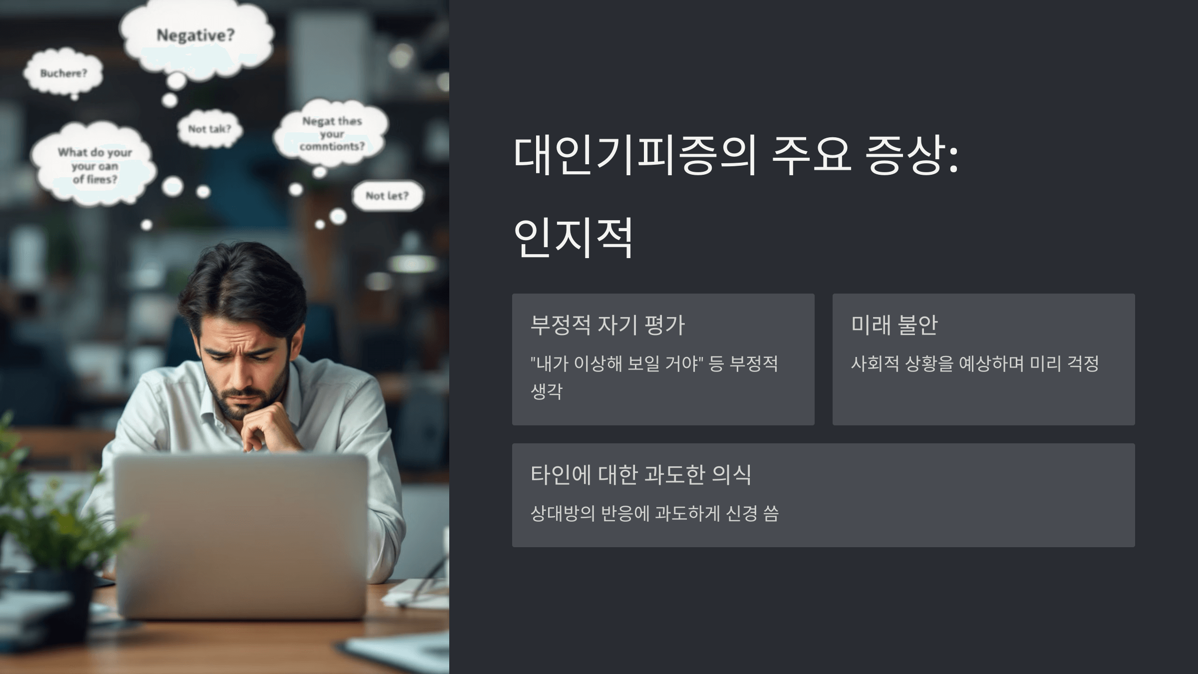대인기피증과 관련된 사진입니다.