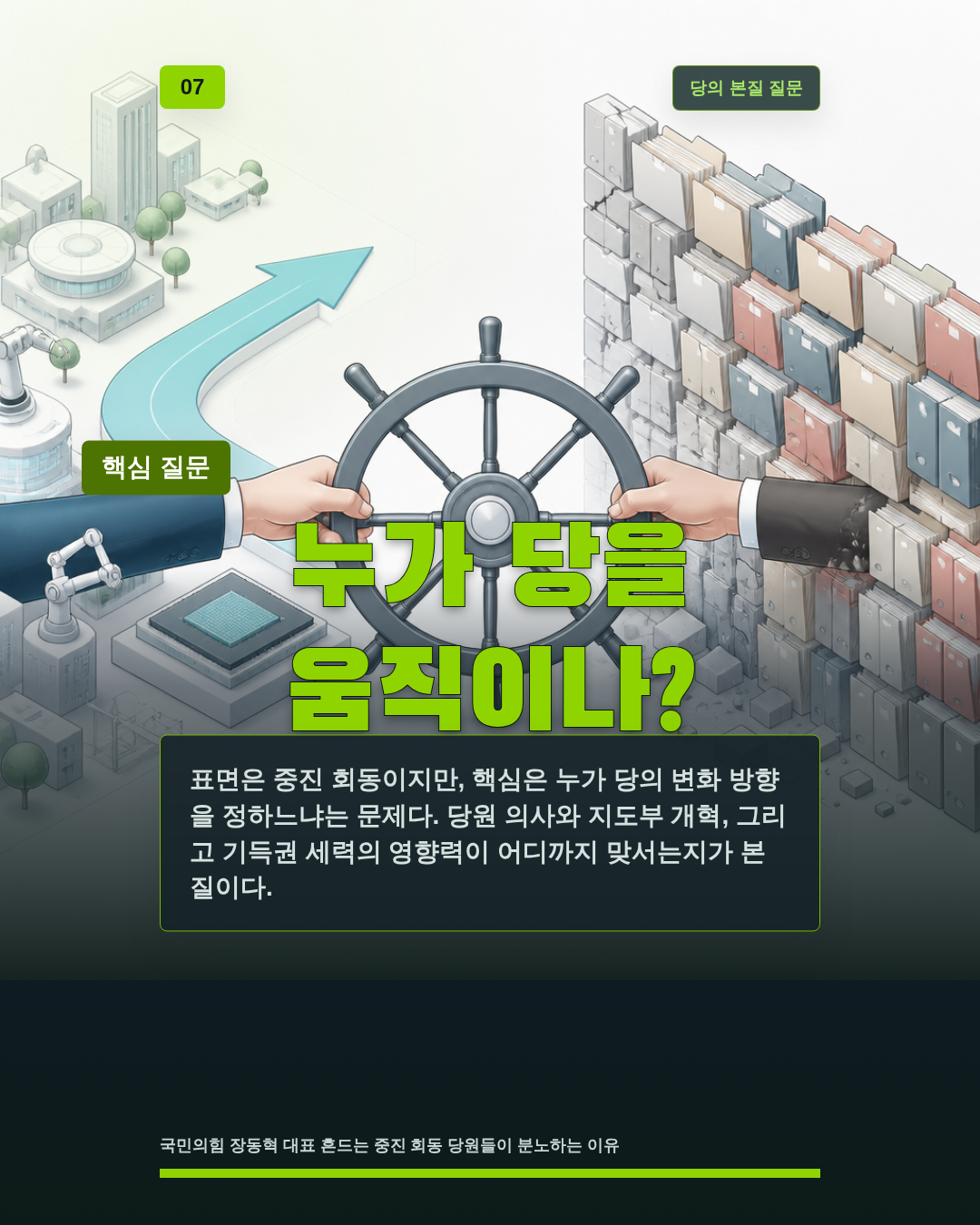 누가 당을 움직이나?